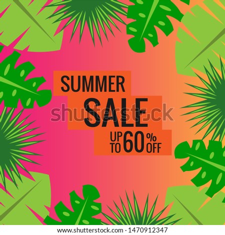 Modern Summer Sale Special Offer Banner For Retail, Market and Social Media use