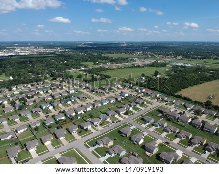 Aerial view of Hidden Valley neighborhood in Topeka KS