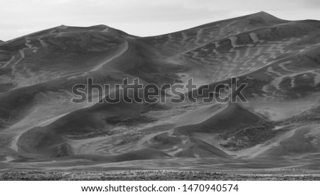 colorado great Sand Dunes black and white