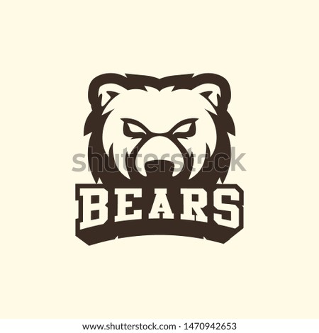 Bear logo template vector. Wild animal logo template