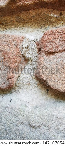 Close up brick wall . Beeston castle masonry close up great for backgrounds . Old brick wall