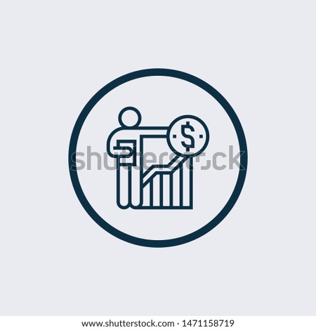 financial profit icon isolated on white background from risk management collection. financial profit icon trendy and modern financial profit symbol for logo, web, app