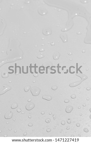 texture of water drops on smooth and waterproof surface