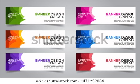 Set of Modern  Web Banner Design Background.  Creative Banner Header Templates.Eps10