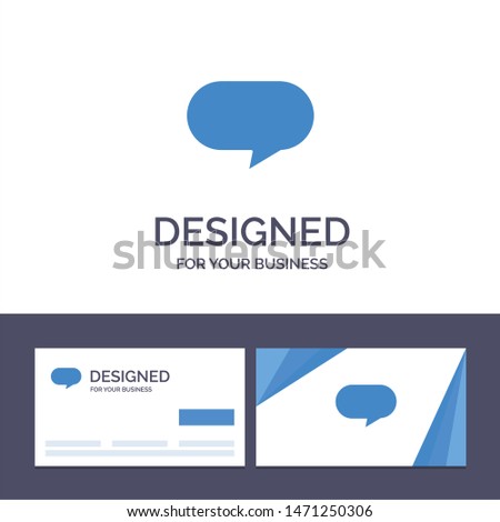 Creative Business Card and Logo template Twitter, Chat, Chatting Vector Illustration. Vector Icon Template background