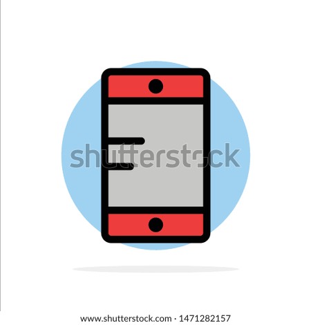 Mobile, Cell, School Abstract Circle Background Flat color Icon. Vector Icon Template background
