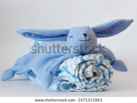 textiles for baby items, toys bunnies to sleep, the sheets on the elastic band, cards and baskets