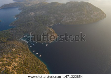 Islands with the Mediterranean Sea, Turkey.