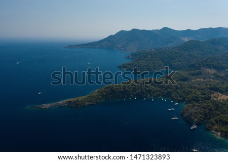 Islands with the Mediterranean Sea, Turkey.