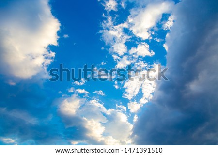 blue sky with white clouds.