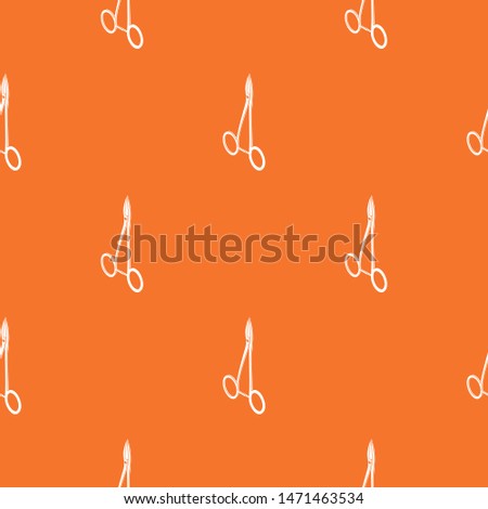 Hospital forceps pattern vector orange for any web design best