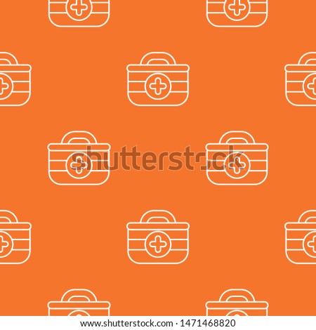 First aid kit pattern vector orange for any web design best