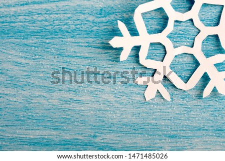 snowflakes. make cut out snowflakes day concept with selective focus.