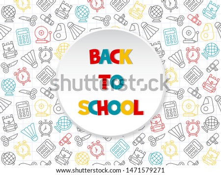Back to school background for flyer or poster template, vector illustration