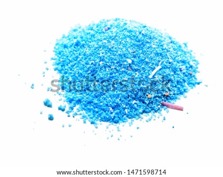 A picture of washing powder on white background