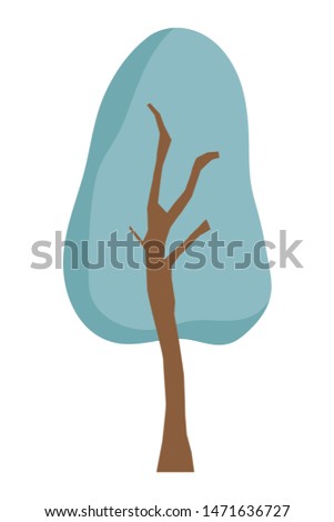 Isolated abstract and season tree design