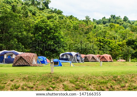camping in Kaeng Krachan dam and national park, thailand