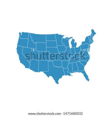 United States of America map. USA 