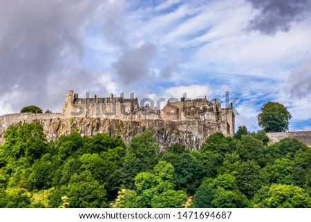 Stirling Castle in Scotland on a beautiful day