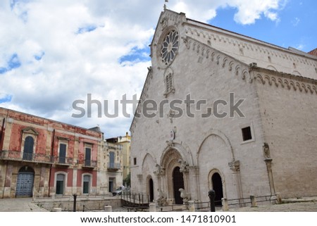 View of the Cathedral in Ruvo di Puglia a small town in the south of Italy
