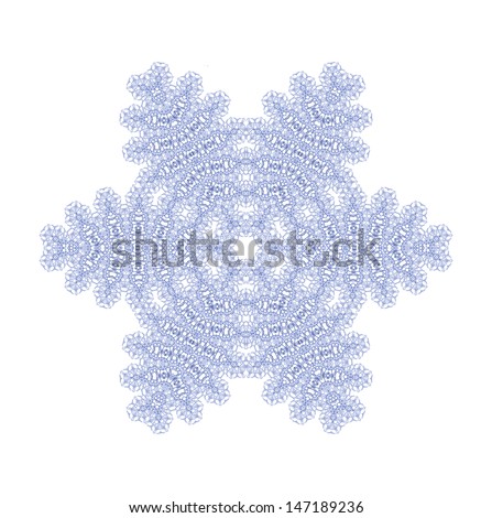 Abstract shape in the form of snowflake