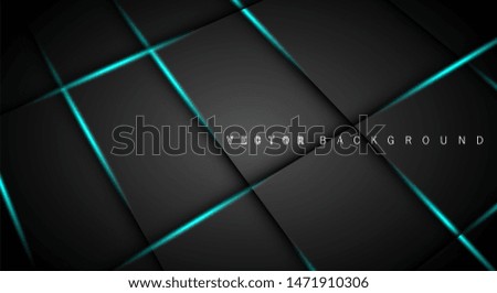 Blue light line shadow dark grey luxury background
