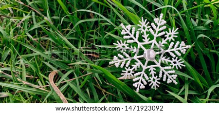 Cool symbol white on green leaves Royalty-Free Stock Photo #1471923092