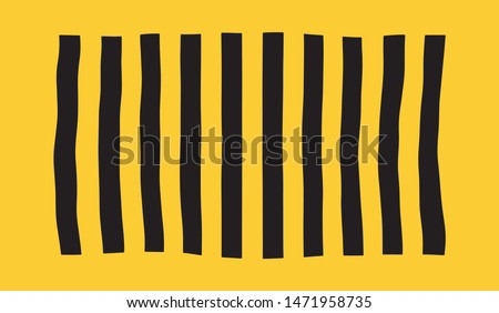 black wavy stripes pattern on yellow flag