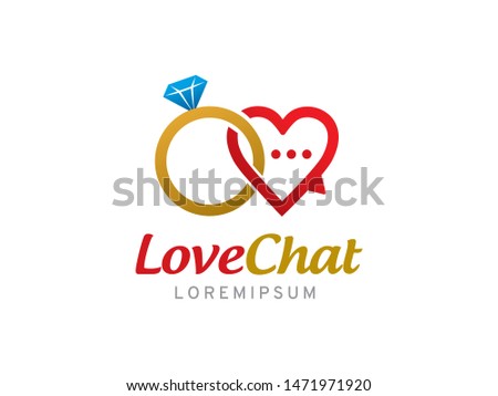 Love chat or Jewellery forum or logo symbol or icon template