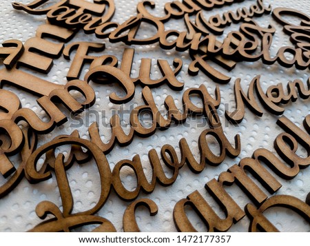 small names of mdf for scrap and crafts