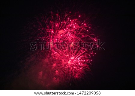 Fireworks at 4th of July. Shark Island, San Diego, CA, 2018.