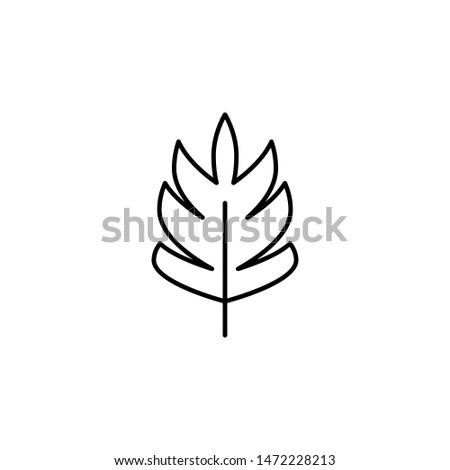 leaf icon. Simple thin line, outline vector of Leaves icons for UI and UX, website or mobile application
