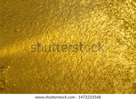 Gold background wall cement surface