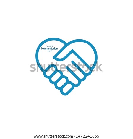 Word Humanitarian Day Vector Template. Design for Banner, Greeting Card or Print Royalty-Free Stock Photo #1472241665
