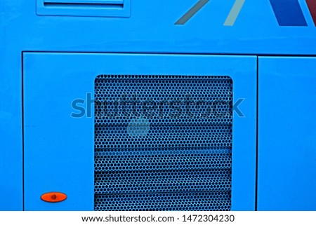 Texture of a part of blue bus
