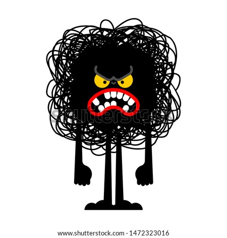 Hatred Black monster. Hater sign. Vector illustration
 Royalty-Free Stock Photo #1472323016
