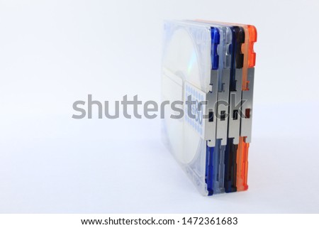 mini disc for data and music record with white background, Bangkok