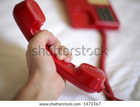 red phone close up picture