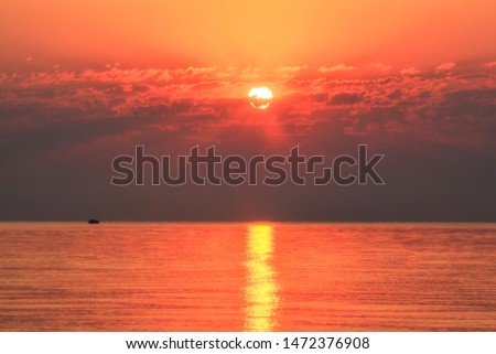 Sunrise over the Mediterranean Sea 