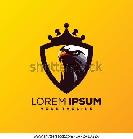 awesome king eagle logo design