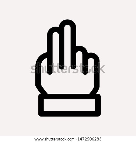 finger icon, Hand icon on white background. Vector illustration. - stock vector