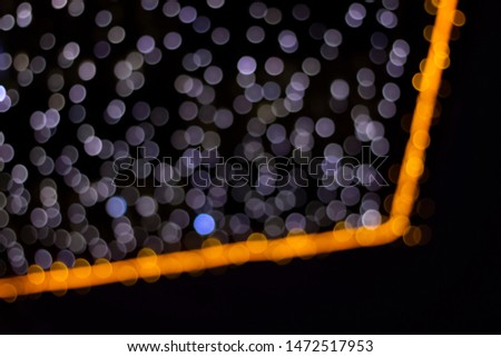 Photo Christmas signs with bright lights in the bokeh style