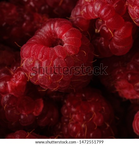 Macro Photo food raspberry berry. Texture background ripe pink raspberry berry. Image food product berry raspberry