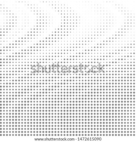 Vector Halftone Pattern. Set of Dots. Dotted Texture on White Background. Overlay Grunge Template. Distress Linear Design. Fade Monochrome Points. Pop-Art Backdrop.