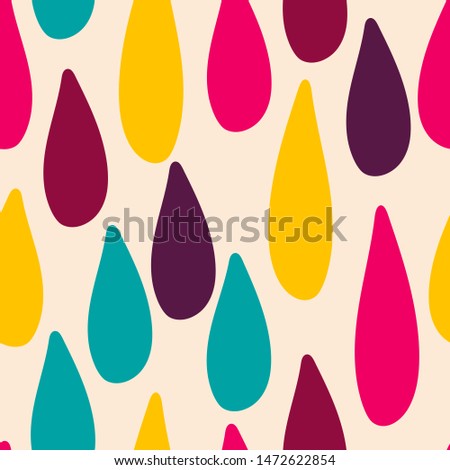 Colorful abstracts drops Scandinavian repeating pattern