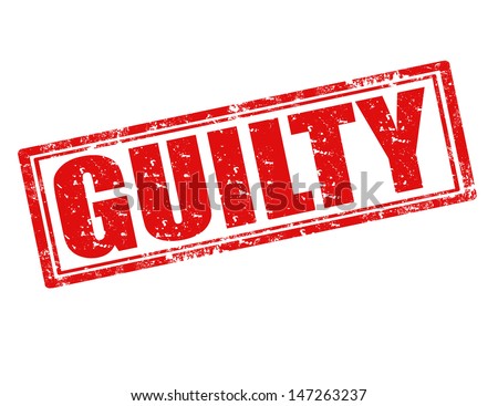 Grunge rubber stamp with word guilty inside,vector illustration Royalty-Free Stock Photo #147263237