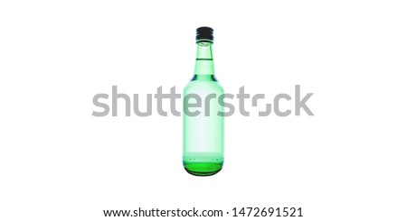 Clear Soju Bottle with soju inside