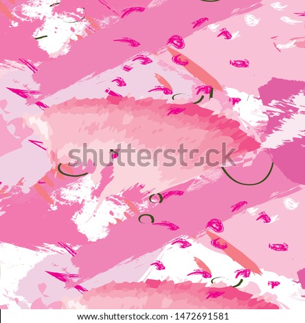 Abstract colorful pink paint brush and strokes, scribble pattern background. colorful pink nice brush strokes and hand drawn background