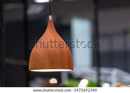 Modern wooden ceiling lamp for interior decoration