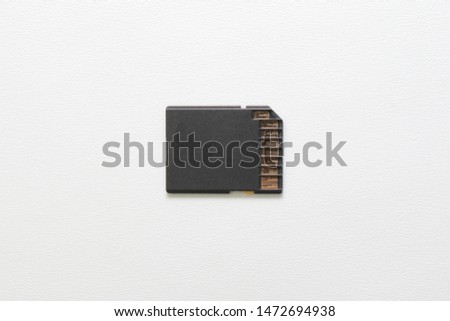 SD Card on White Background. High Quality Photo. Suitable for Many Purposes.
